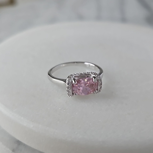 Pink Gemstone Ring, Size 7, Made with real 925 Sterling Silver Charmed Aroma BP - Picture 4 of 4